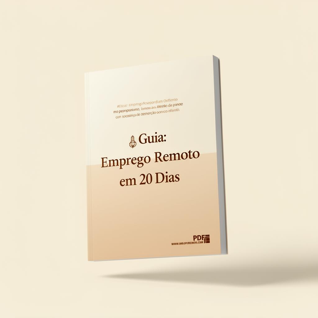 Capa do guia em PDF: Emprego Remoto em 20 Dias